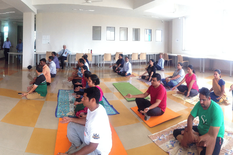 Dr. D.Y. Patil School of Hospitality and Tourism Tathawade Yoga Day photo 4